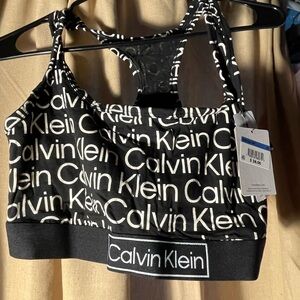 Calvin Klein Monochrome Logo Sports Bra